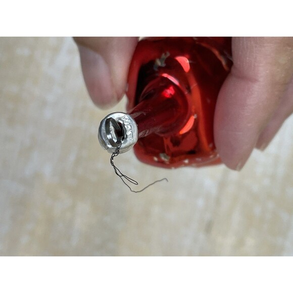 Antique Vintage Blown Glass Red CELLO VIOLA Christmas Ornament West Germany - Picture 10 of 10